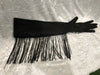 Long Black fringed Gloves